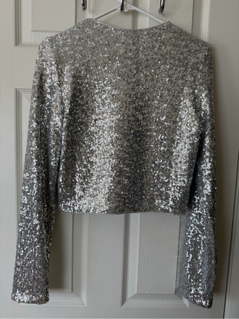 Good American Silver Sequin Cropped - Picture 3 of 4